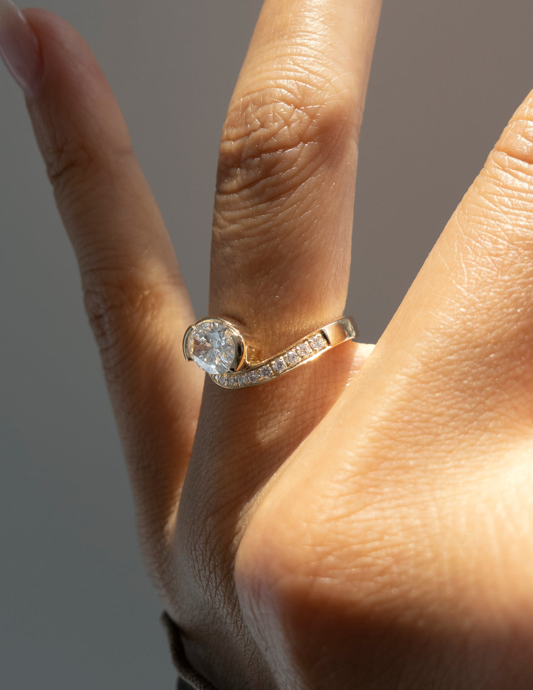 2.0CT - 4.0CT Oval Cut Lab Grown Diamond Unique Pave Set Engagement Ring