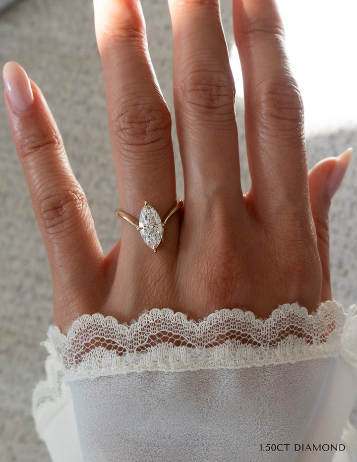2.0CT Marquise Cut Moissanite Unique Engagement Ring 2.0CT Marquise Cut Moissanite Unique Engagement Ring