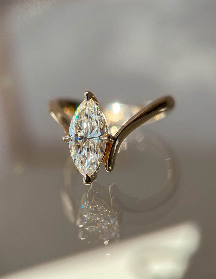 2.0CT Marquise Cut Moissanite Unique Engagement Ring 2.0CT Marquise Cut Moissanite Unique Engagement Ring