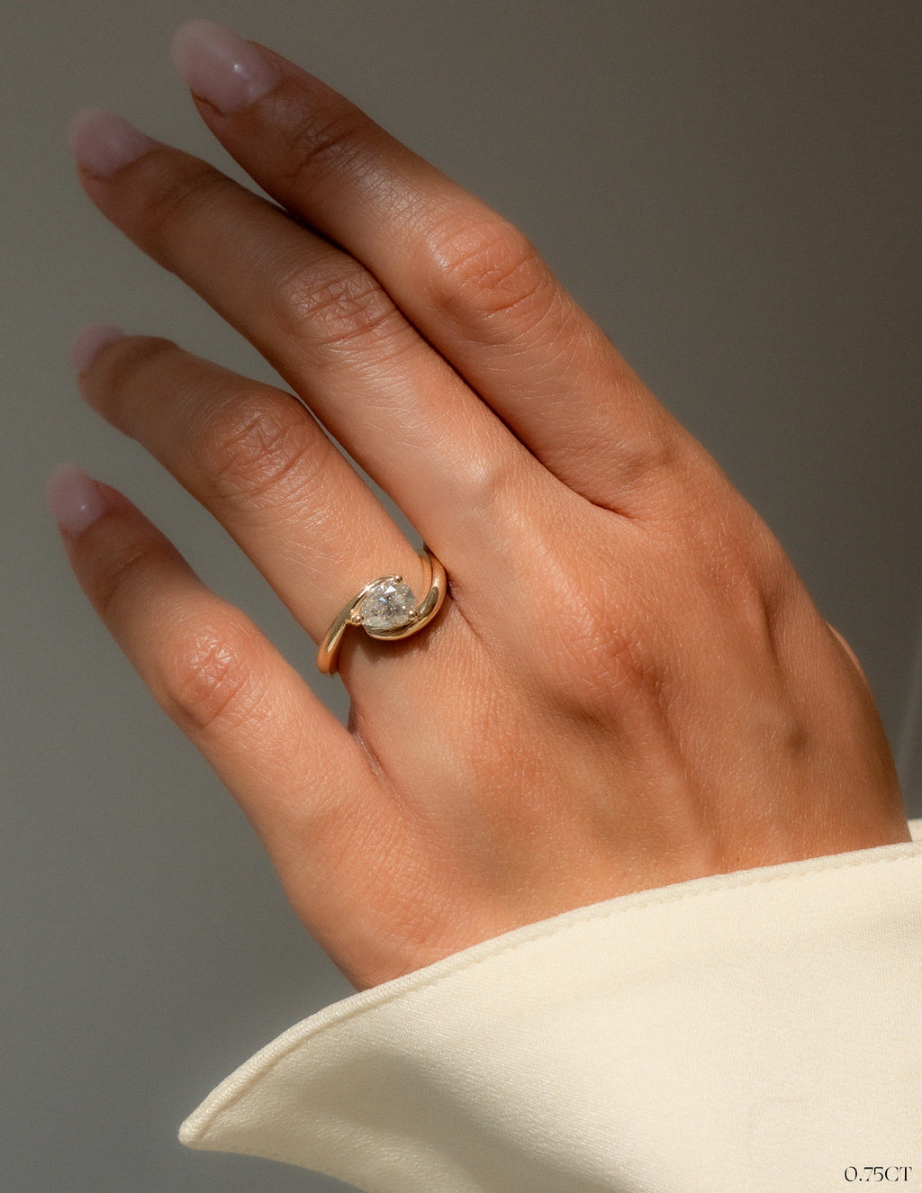 2.0CT - 4.0CT Pear Cut Unique Lab Grown Diamond Engagement Ring