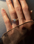2.0CT - 4.0CT Round Cut Lab Grown Unique Diamond Bypass Band Engagement Ring