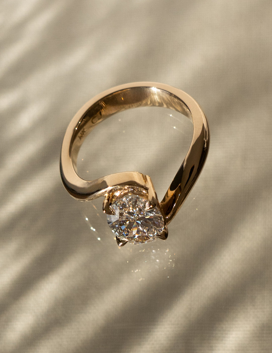2.0CT - 4.0CT Oval Cut Lab Grown Diamond Bypass Band Engagement Statement Ring