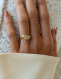 2.0CT - 4.0CT East West Marquise Yellow Lab Grown Diamond Bypass Ring