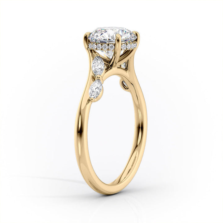 3CT Marquise Cut Lab Grown Diamond Cluster Split Band Engagement Ring Unique Anniversary Ring Gift For Her