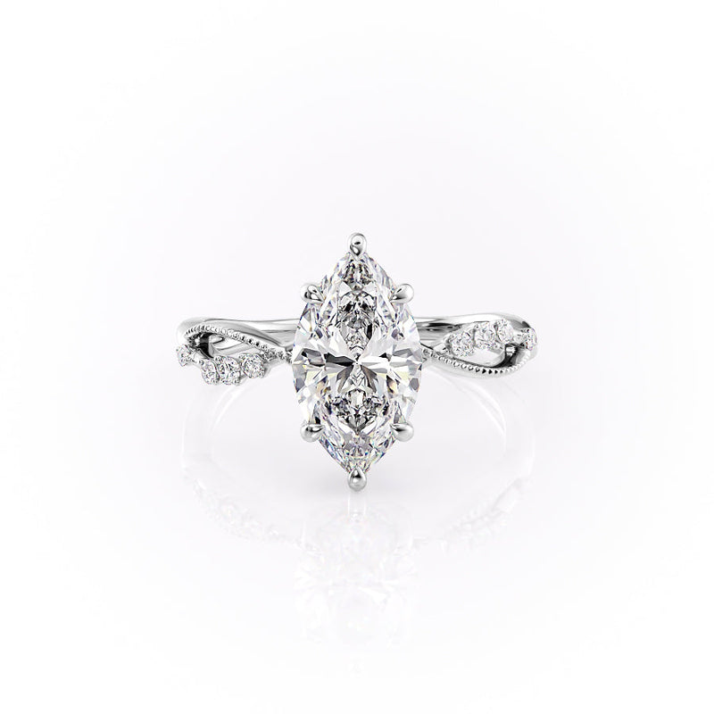 2 CT Marquise Lab Grown Diamond Infinity Band Engagement Ring