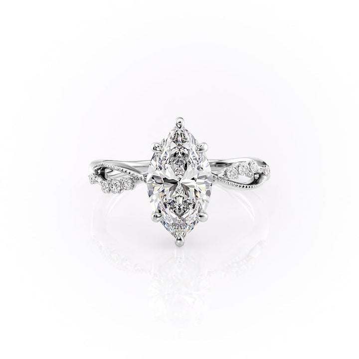 2 CT Marquise Lab Grown Diamond Infinity Band Engagement Ring