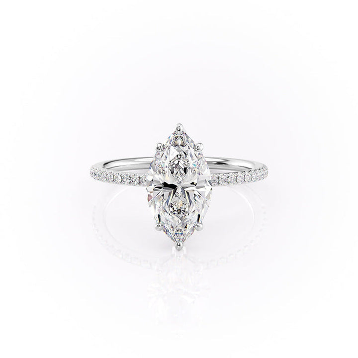 2 CT Marquise Lab Grown Diamond Pave Unique Engagement Ring