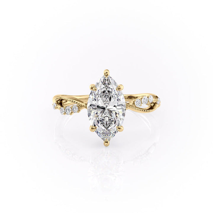 2 CT Marquise Lab Grown Diamond Infinity Band Engagement Ring