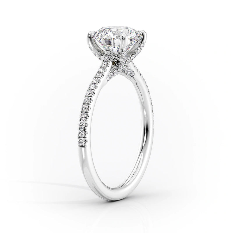 3 CT Marquise Lab Grown Diamond Pave Engagement Ring