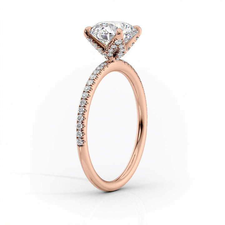 Marquise Pave Engagement Ring Lab Grown Diamond Promise Ring for Women
