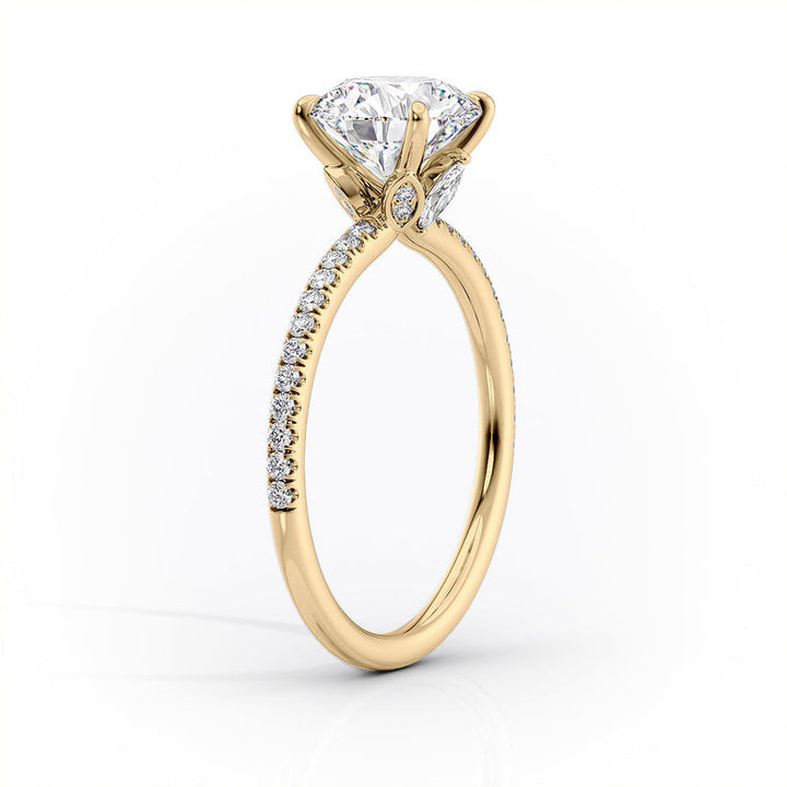2 CT Marquise Lab Grown Diamond Unique Engagement Ring