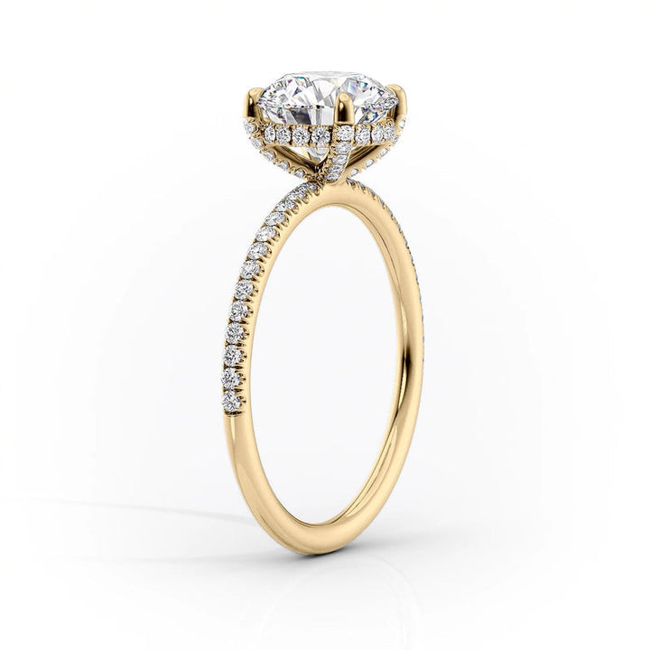 Unique 2 CT Marquise Lab Grown Pave Engagement Ring