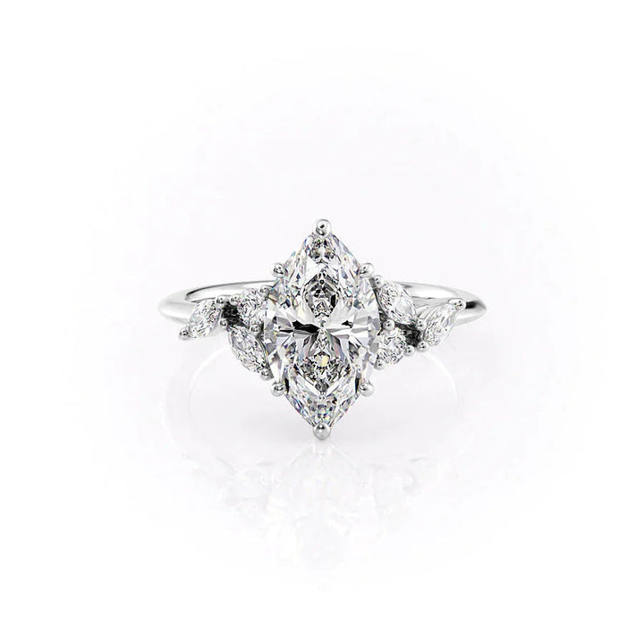 3 CT Marquise Lab Grown Diamond Unique Leaf Engagement Ring