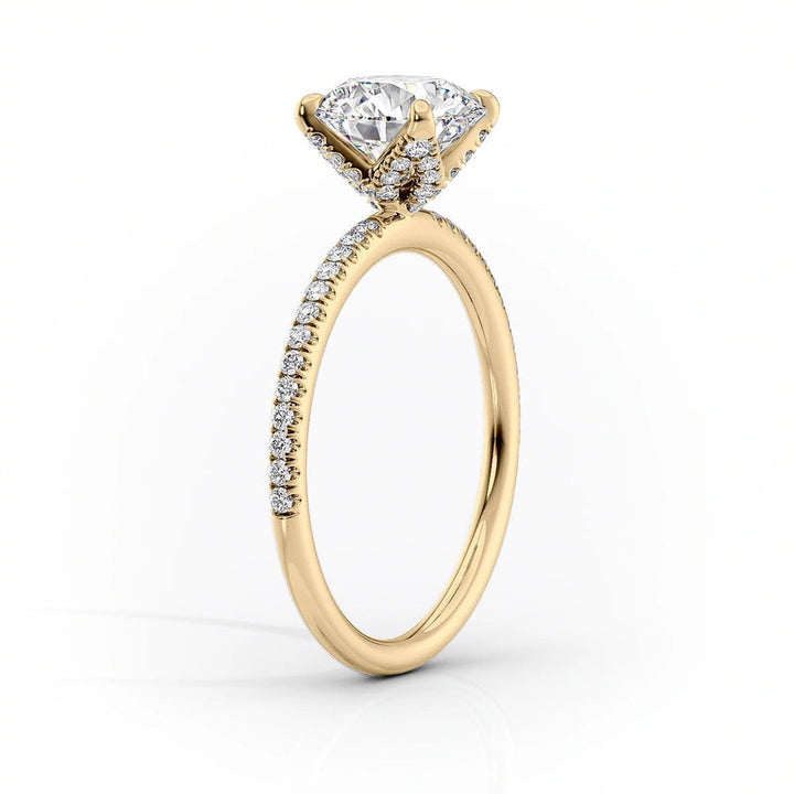 Marquise Pave Engagement Ring Lab Grown Diamond Promise Ring for Women