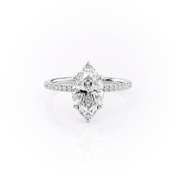 2 CT Marquise Lab Grown Diamond Unique Engagement Ring