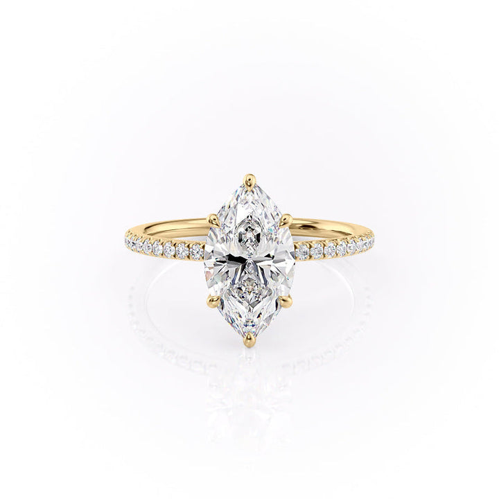 2 CT Marquise Lab Grown Diamond Unique Engagement Ring