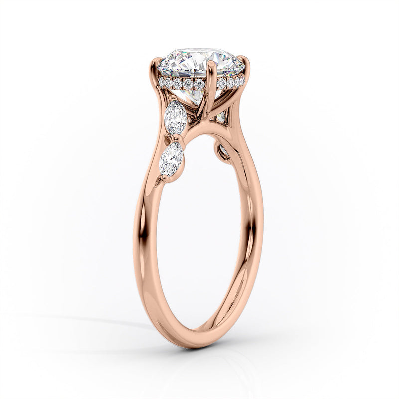3CT Marquise Cut Lab Grown Diamond Cluster Split Band Engagement Ring Unique Anniversary Ring Gift For Her
