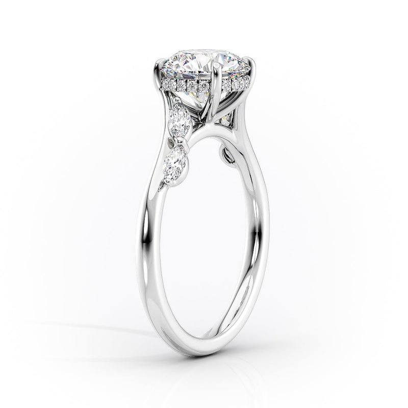 3CT Marquise Cut Lab Grown Diamond Cluster Split Band Engagement Ring Unique Anniversary Ring Gift For Her