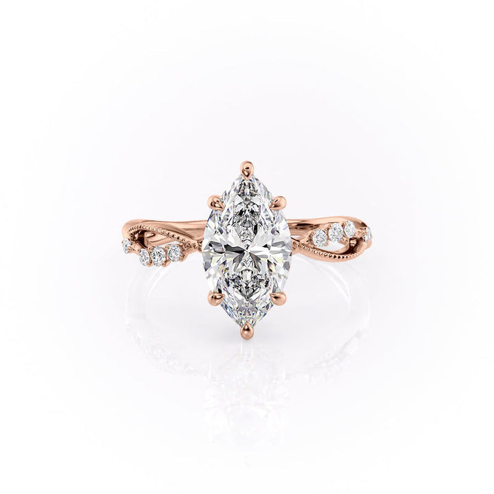 2 CT Marquise Lab Grown Diamond Infinity Band Engagement Ring