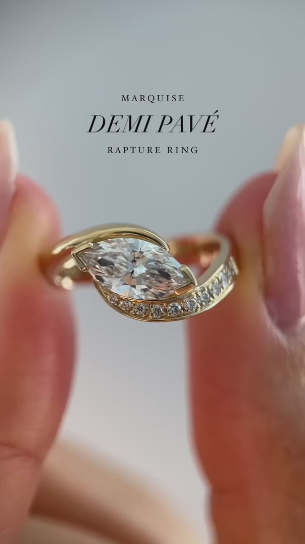 2.0CT - 4.0CT East West Marquise Lab Grown Diamond Bypass Ring | Solid Gold
