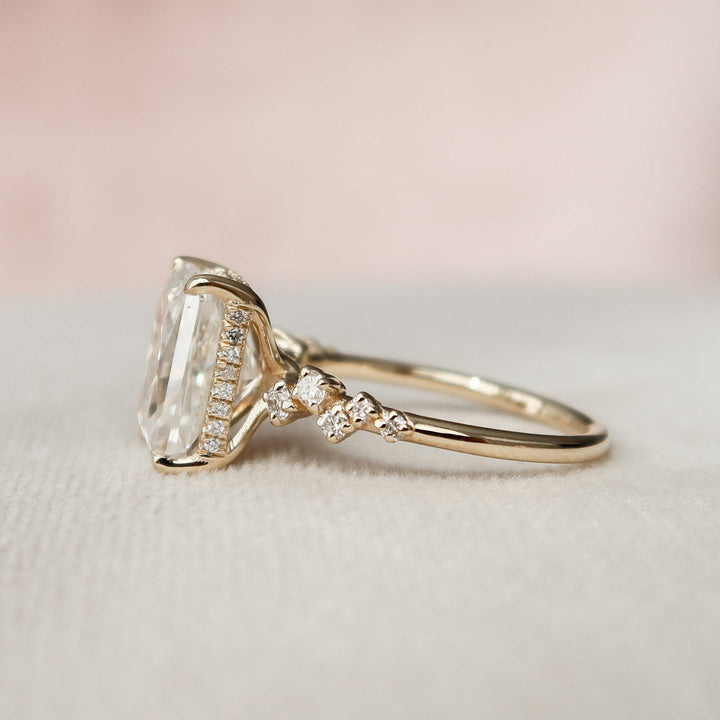 3.50 CT Radiant Cut Moissanite Unique Engagement Ring